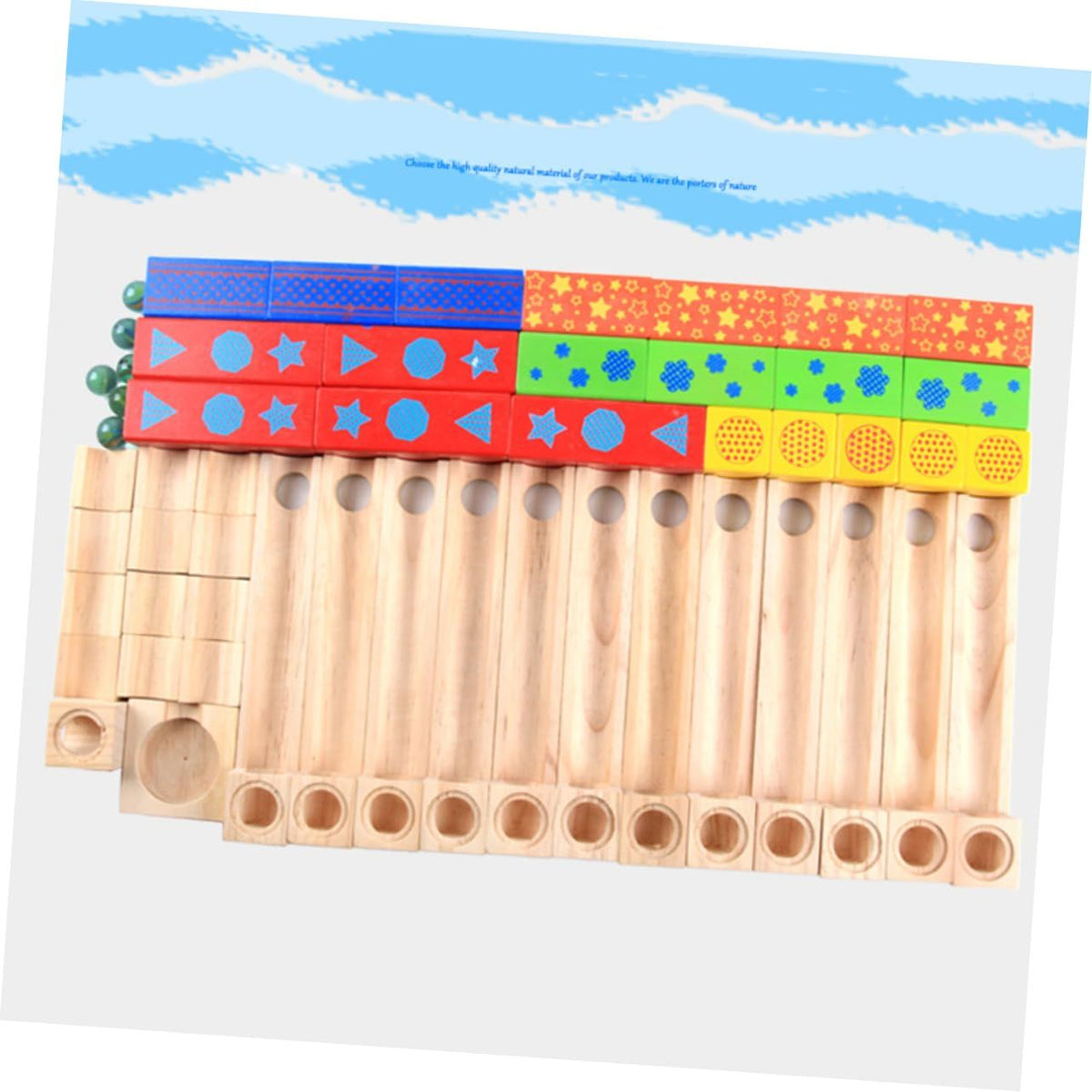 Children Balance Block Toy Building Blocks Toys Wooden Balance Blocks Marble Maze Game Marble Run Toy Maze Block Toy Balance
