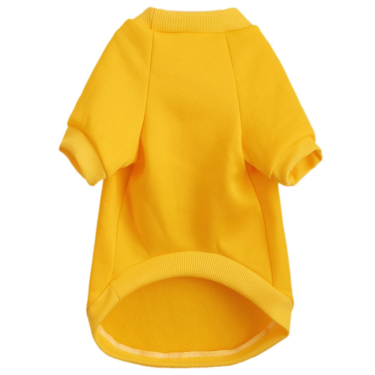 Puppy Sweater for Small Dogs Clothes Warm Winter Cat Clothe Pet Sweatshirt Knitwear Doggie Kitten Clothing, Yellow, Medium