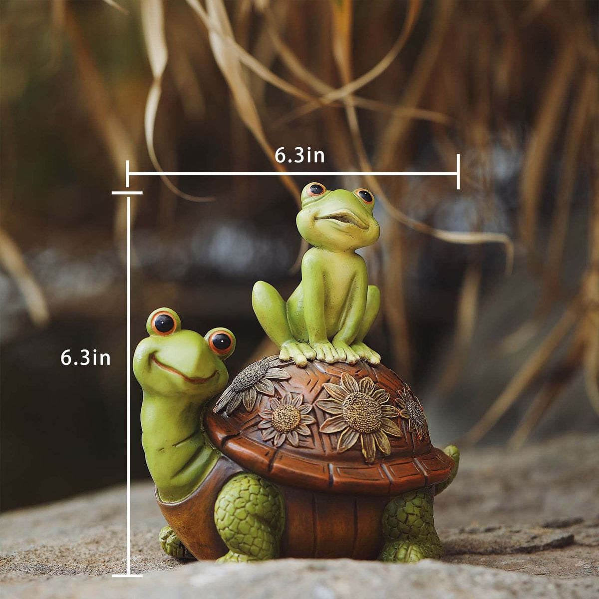 Frog Garden Statues Decor Outdoor, Resin Couple Frogs Garden Animal Statue Waterproof, Figurines for Yard Patio Lawn Decorations