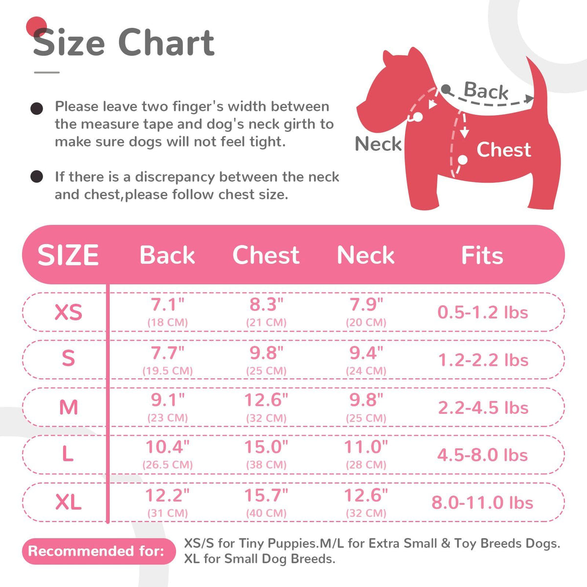 2 Pieces Stripe Dog Shirts Breathable T-Shirts for Small Dogs Cats Girl Boy Puppy Sweatshirt for Poodle Teacup （Pink+Red,Medium）