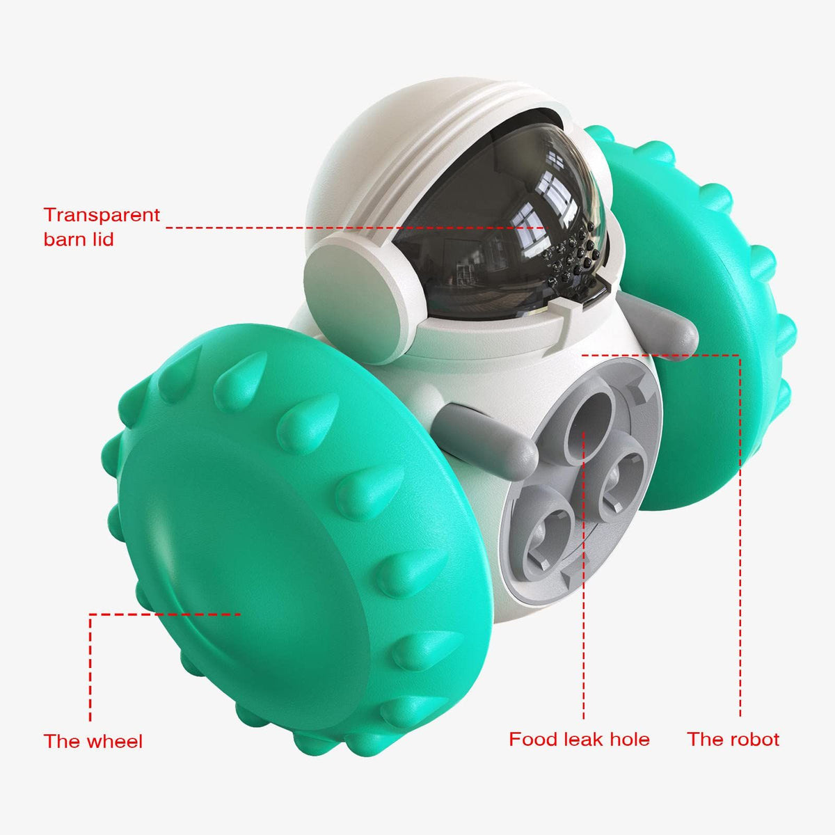 Dog Puzzle Toy | Interactive Treat Dispenser, Durable Play Training for Small/Medium Dogs (Blue) Robot-Shaped Dog Toy