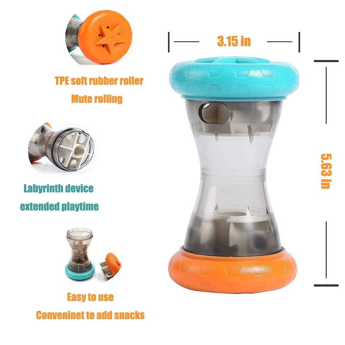 Dispensing Puzzle Toys for Small Dogs,Interactive Chase Toys,Perfect Alternative to Slow Feeder Dog Bowls to Improves Digestion