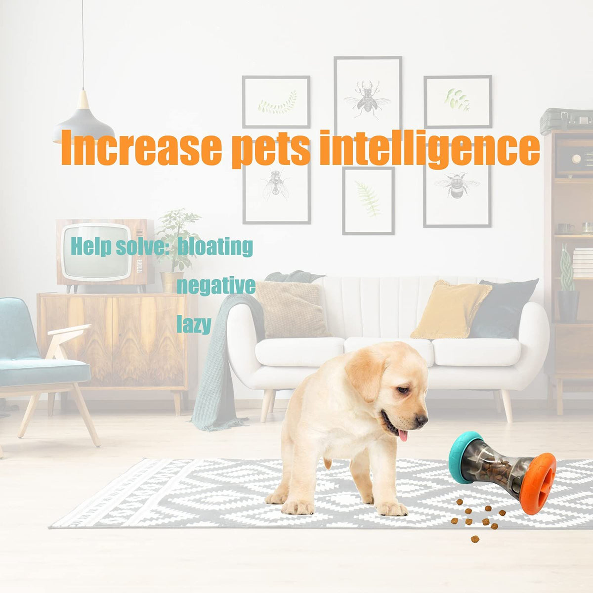 Dispensing Puzzle Toys for Small Dogs,Interactive Chase Toys,Perfect Alternative to Slow Feeder Dog Bowls to Improves Digestion
