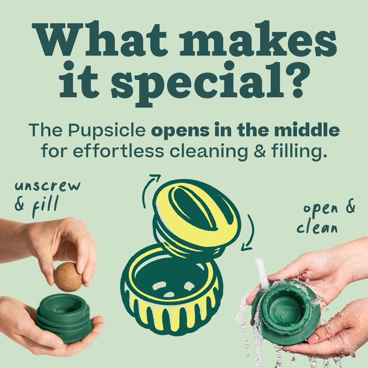 Pupsicle, Small 10-25 lbs Long-Lasting Dog Toy to Keep Your Pup Distracted, Safe for Dogs, Easy to Clean, Fillable Dog Toys