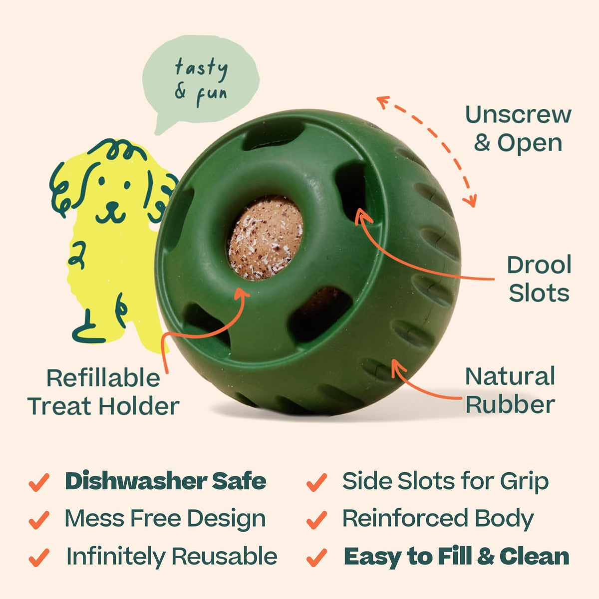 Pupsicle, Small 10-25 lbs Long-Lasting Dog Toy to Keep Your Pup Distracted, Safe for Dogs, Easy to Clean, Fillable Dog Toys