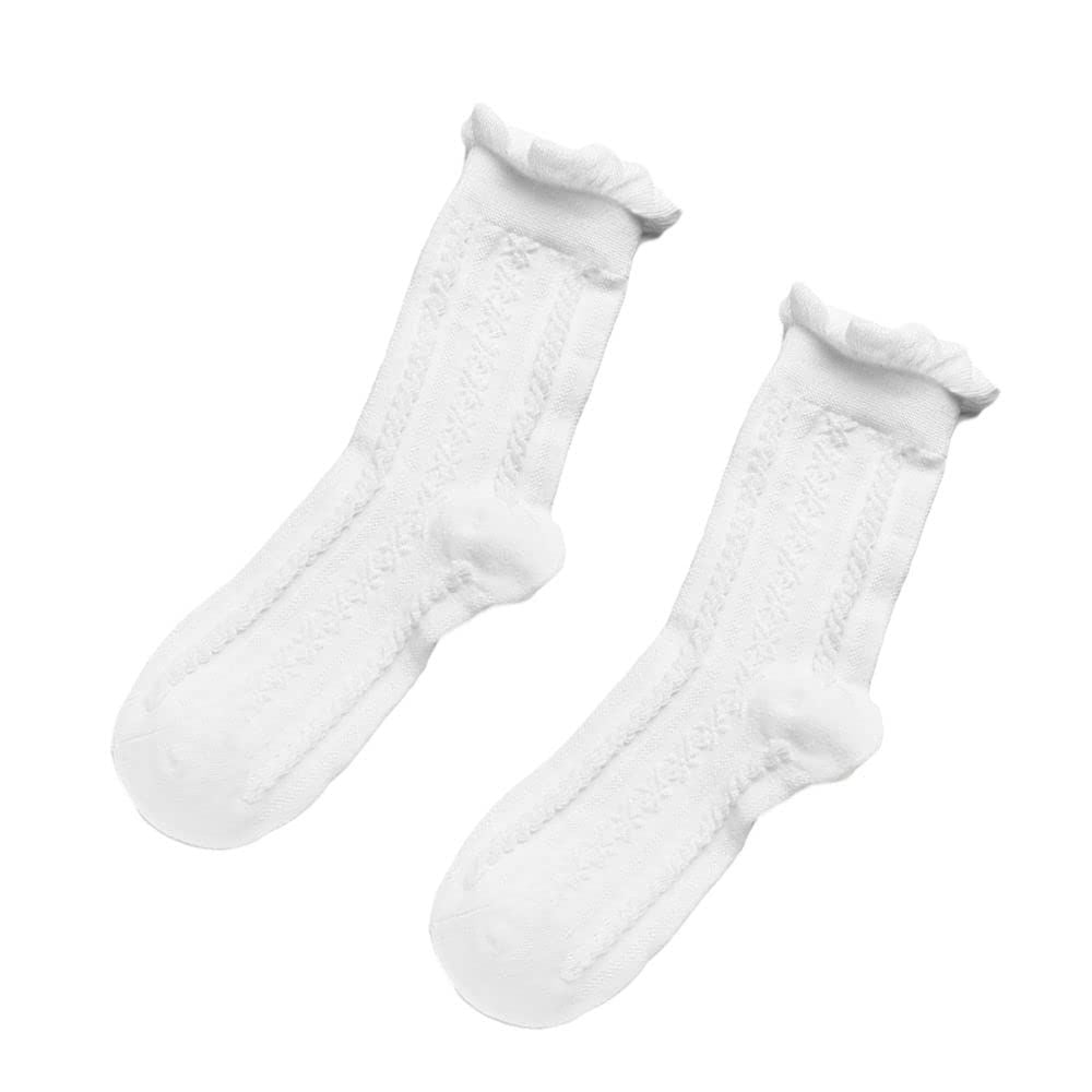 Women Ankle Socks, Lace Ruffle Frilly Comfortable Cotton Socks Fashion Ladies Girl Princess Cute socks