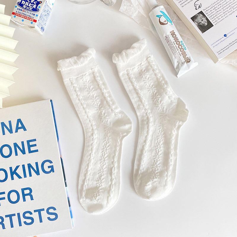Women Ankle Socks, Lace Ruffle Frilly Comfortable Cotton Socks Fashion Ladies Girl Princess Cute socks
