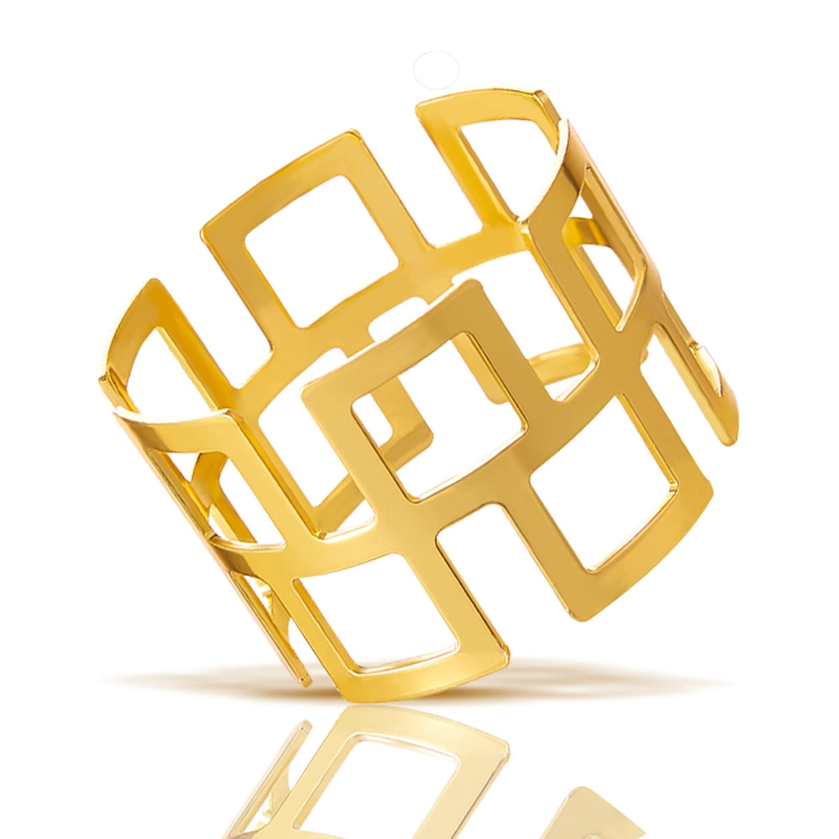 Gold napkin ring, circular napkin holder ring, loose for Valentine's Day, wedding, Christmas, birthday party, Thanksgiving
