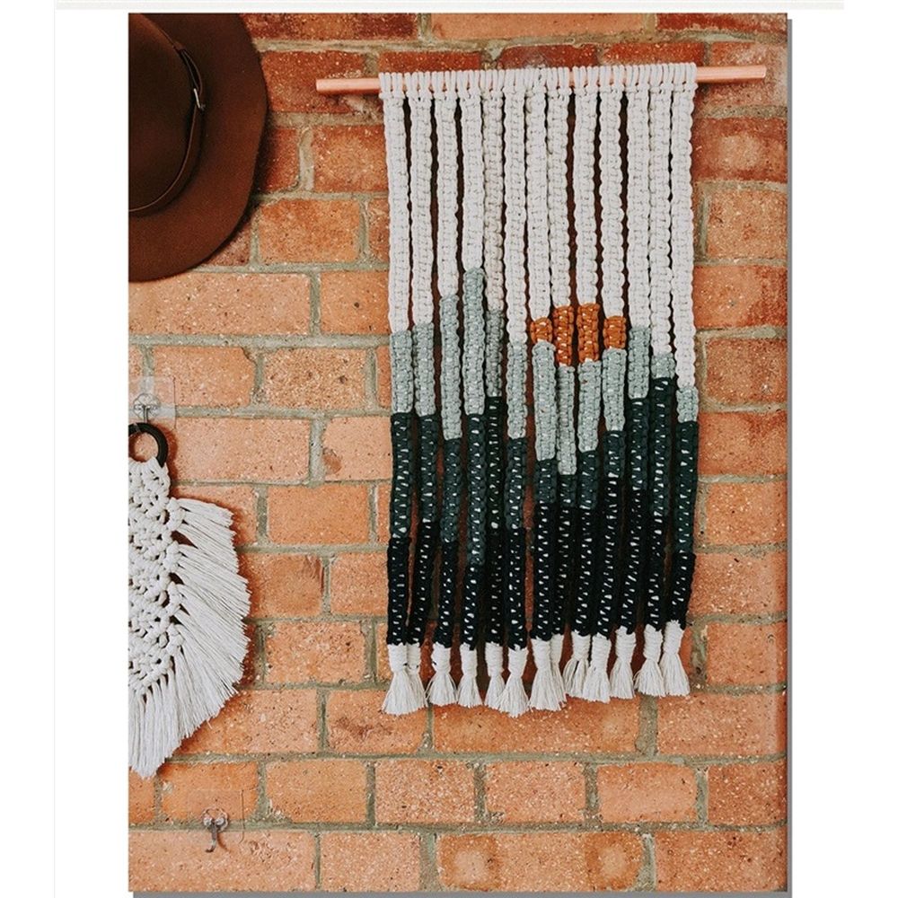 2pcs-Wall Hanging Tapestry Bohemian Hand-woven Tassels Tapestries Sun Mountain Landscape Boho Wall Art Decor