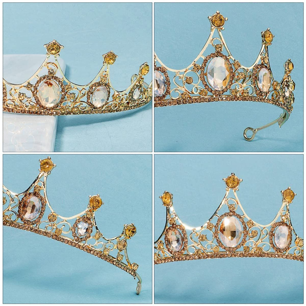 Birthday Crown for Women Wedding Rhinestones Princess Party Headbands Hair Accessories for Women and Girls