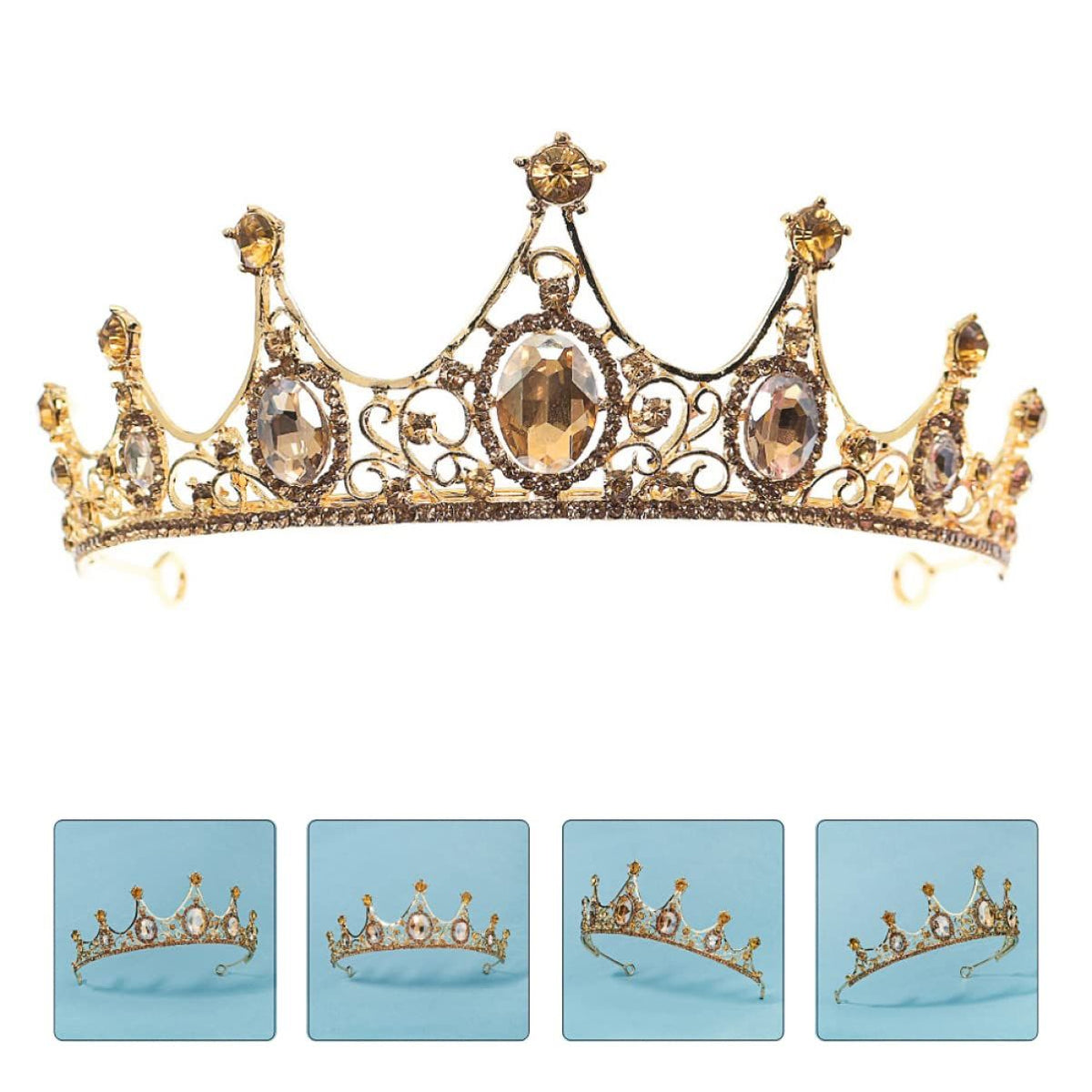 Birthday Crown for Women Wedding Rhinestones Princess Party Headbands Hair Accessories for Women and Girls