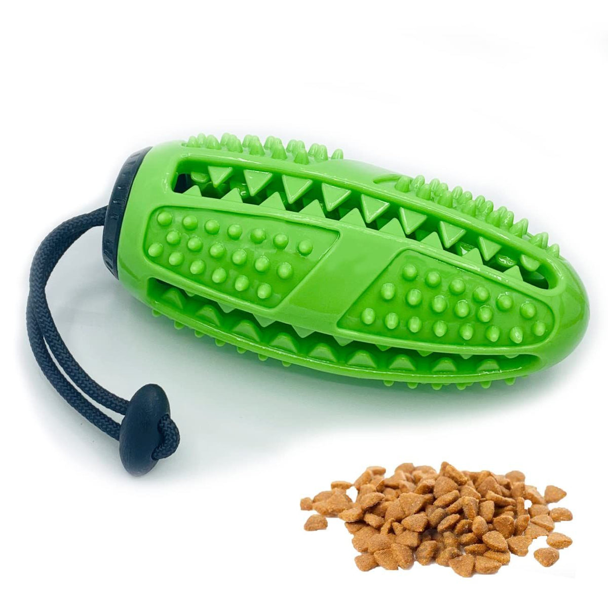 Treat Dispensing Dog Toy,Dog Tooth Cleaning Toy, Interactive Chase Toys, Fillable Durable Natural Rubber Dog Treat Puzzle Toy