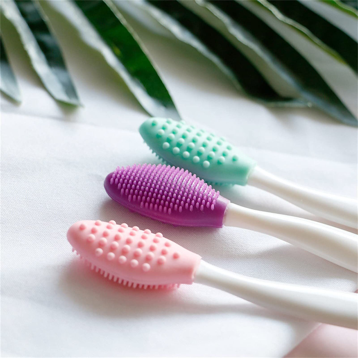 Black Head Brush Double Sided Soft Exfoliating Brush DIY Facial Skin Care Cleaning Rough Massage Tool For Men And Woman Loop 3pes