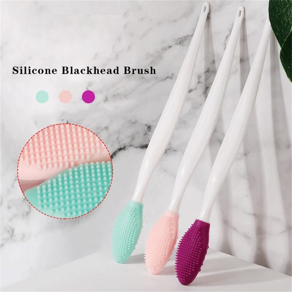 Black Head Brush Double Sided Soft Exfoliating Brush DIY Facial Skin Care Cleaning Rough Massage Tool For Men And Woman Loop 3pes