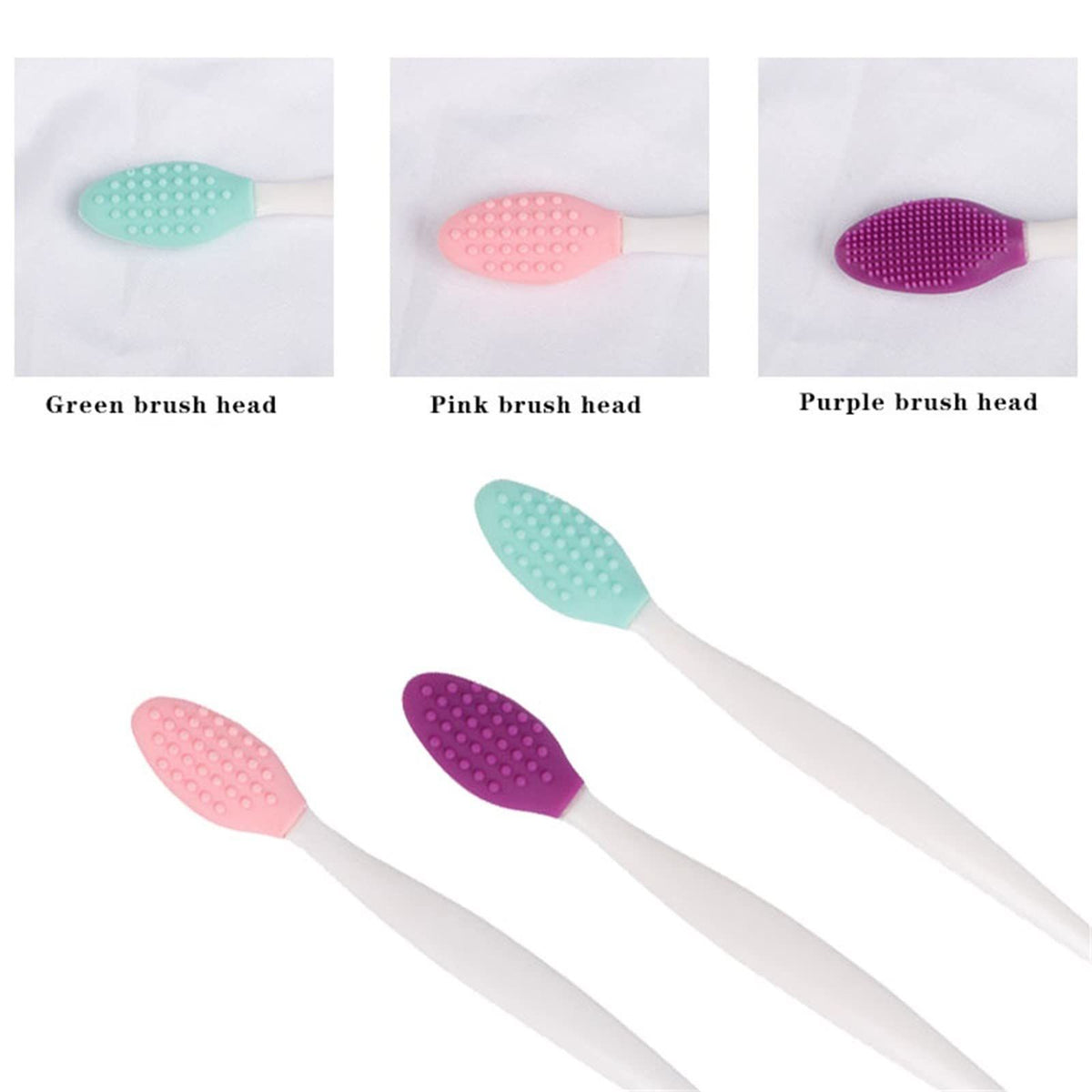 Black Head Brush Double Sided Soft Exfoliating Brush DIY Facial Skin Care Cleaning Rough Massage Tool For Men And Woman Loop 3pes