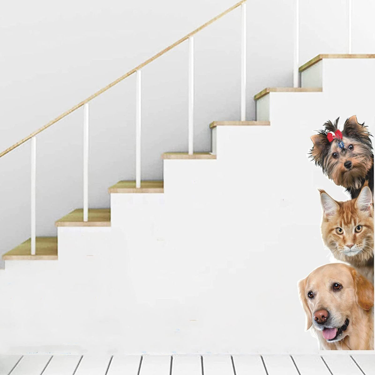 3D Simulation Kitty Dog Wall Stickers Living Room Bedroom Entrance Corner Decorative Stickers Creative Water Proof Wall Paper