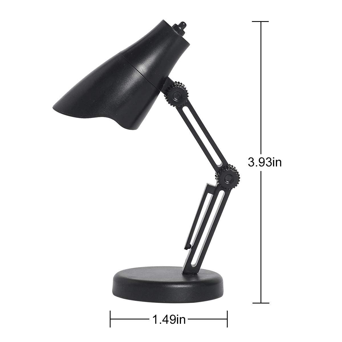 LED Mini Table Lamp Fold-able Night Reading Book Lamps for Home Room Computer Night Lights Eye Protections, for Night Study Black