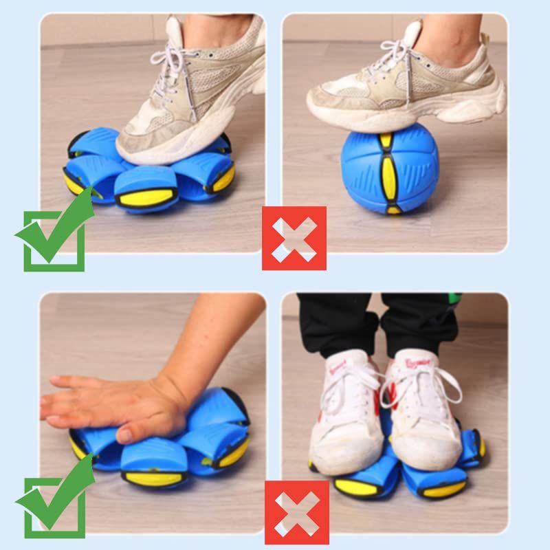 New Doggy disc Ball, Interactive Flying Saucer Ball Dog Toys, pop up Ball for Dogs, Variable Form Pet Toys (Blue)