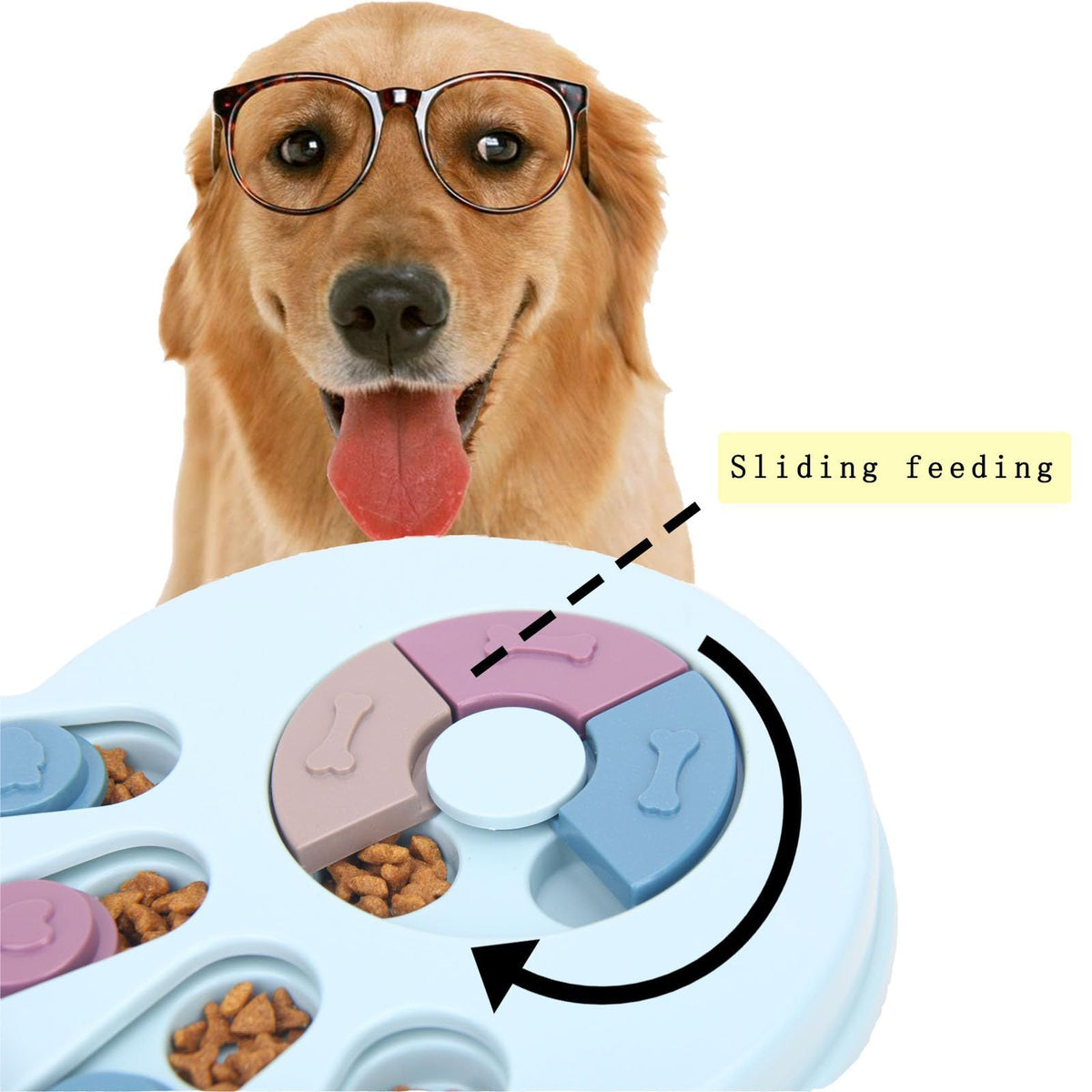 Interactive Dog Puzzle Toys, Dogs Puzzle Feeder Toys for IQ Training, Puppy Puzzle Toys, Mentally Stimulating Treat