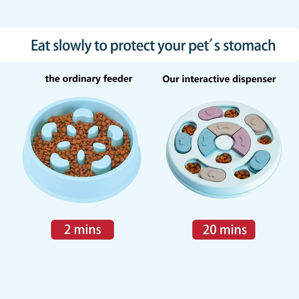 Anti-Choking Interactive Puzzle Toy for Slow Dispensing Feeding for Pets, New Dog Puzzle Toys, Dog/Cat Food Puzzle Feeder