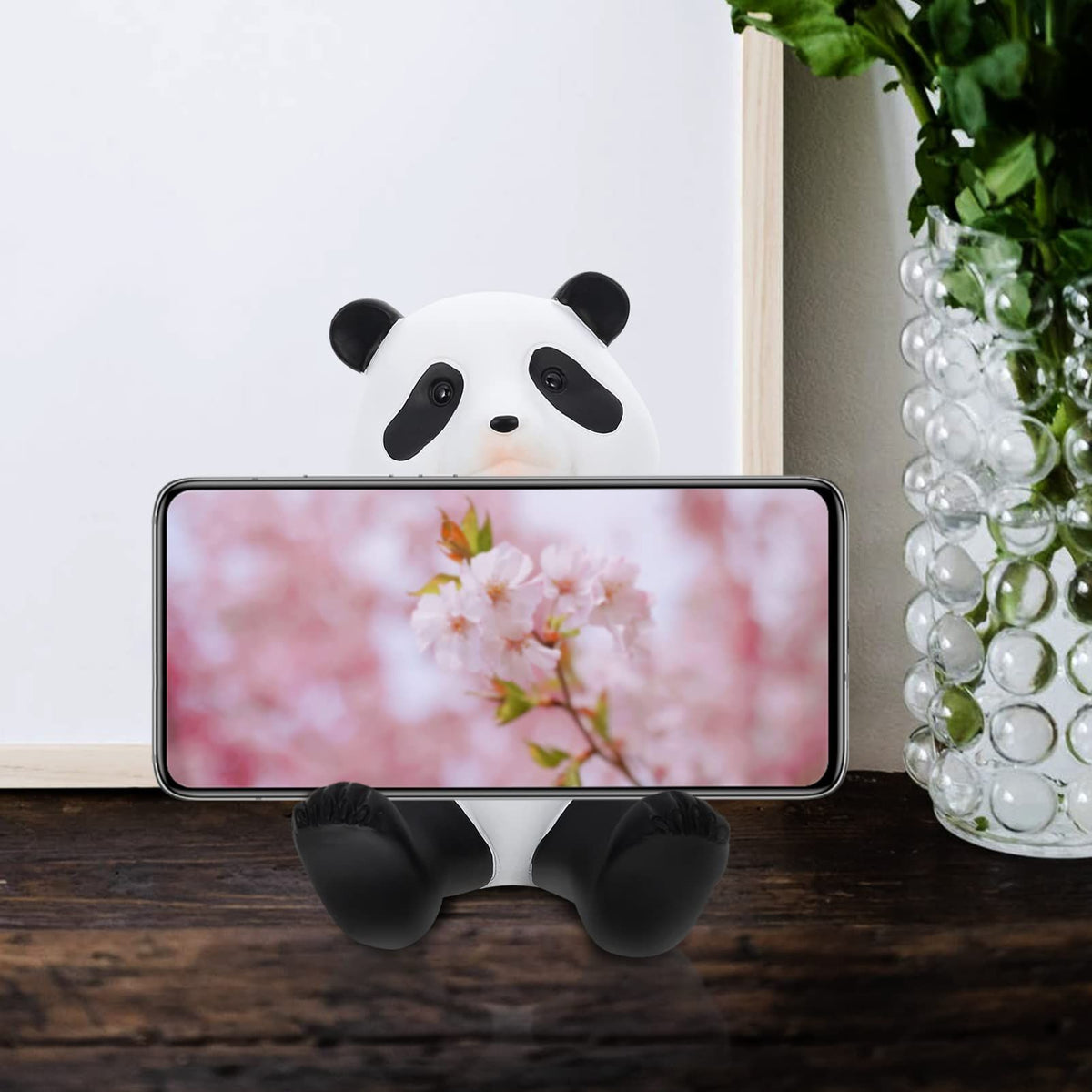 Phone Stand Desk Accessories Resin Panda Figurines Home Decor Decorative Tabletop Ornaments Cute Phone Holder