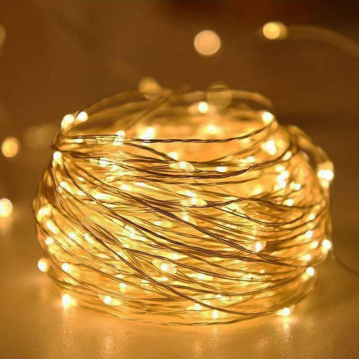 LED Fairy Light USB Powered String Light Waterproof Copper Wire 16 feet 50 LED Firefly Star Moon Light DIY Wedding Party