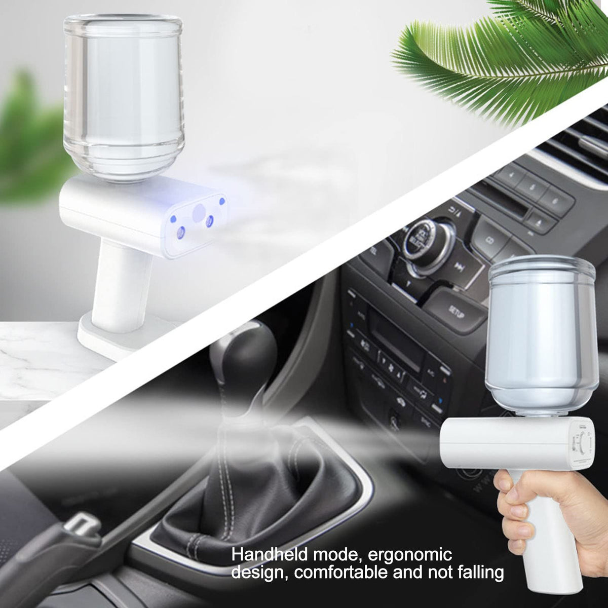 Handheld Fogger, Rechargeable Humidifie Machine Human Body Sensing Atomizing Sprayer Handheld Fogger for Home Office School Hotel