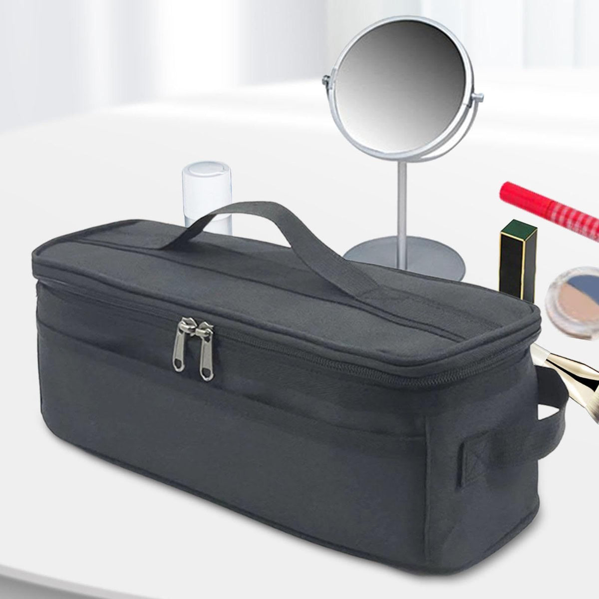 Cookware Storage Bag Cutlery Storage Case Container Case Camping Cooker Storage Bag Camping Carry Bag for Travel Hiking, black
