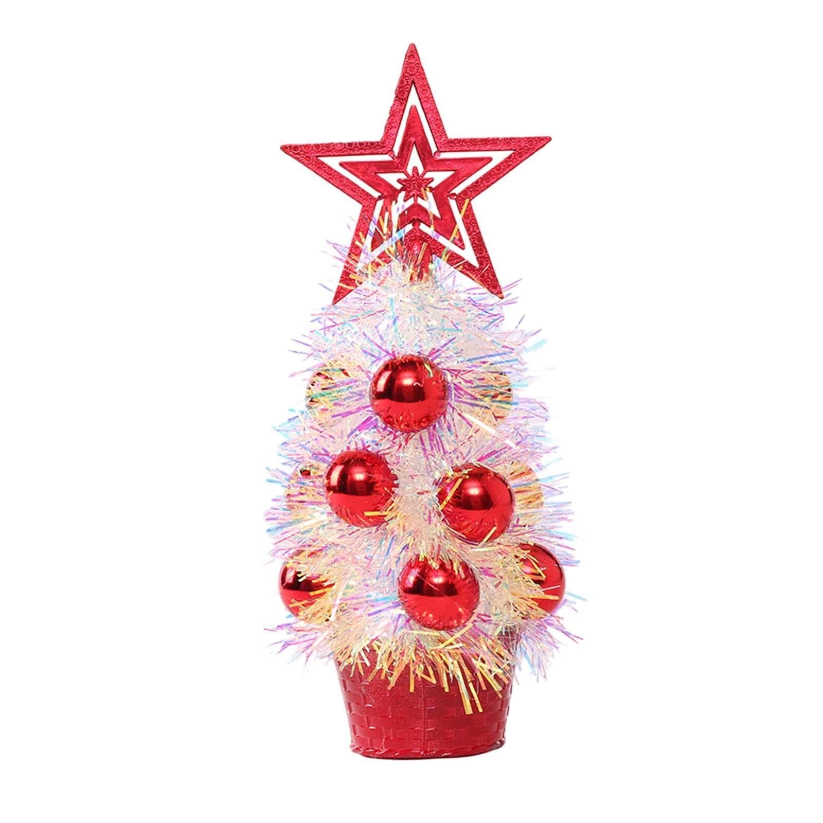 Tabletop Christmas Tree Mini Christmas Tree Christmas Ornament Crafts for Living Room Desktop Bedroom Holiday Home Decor