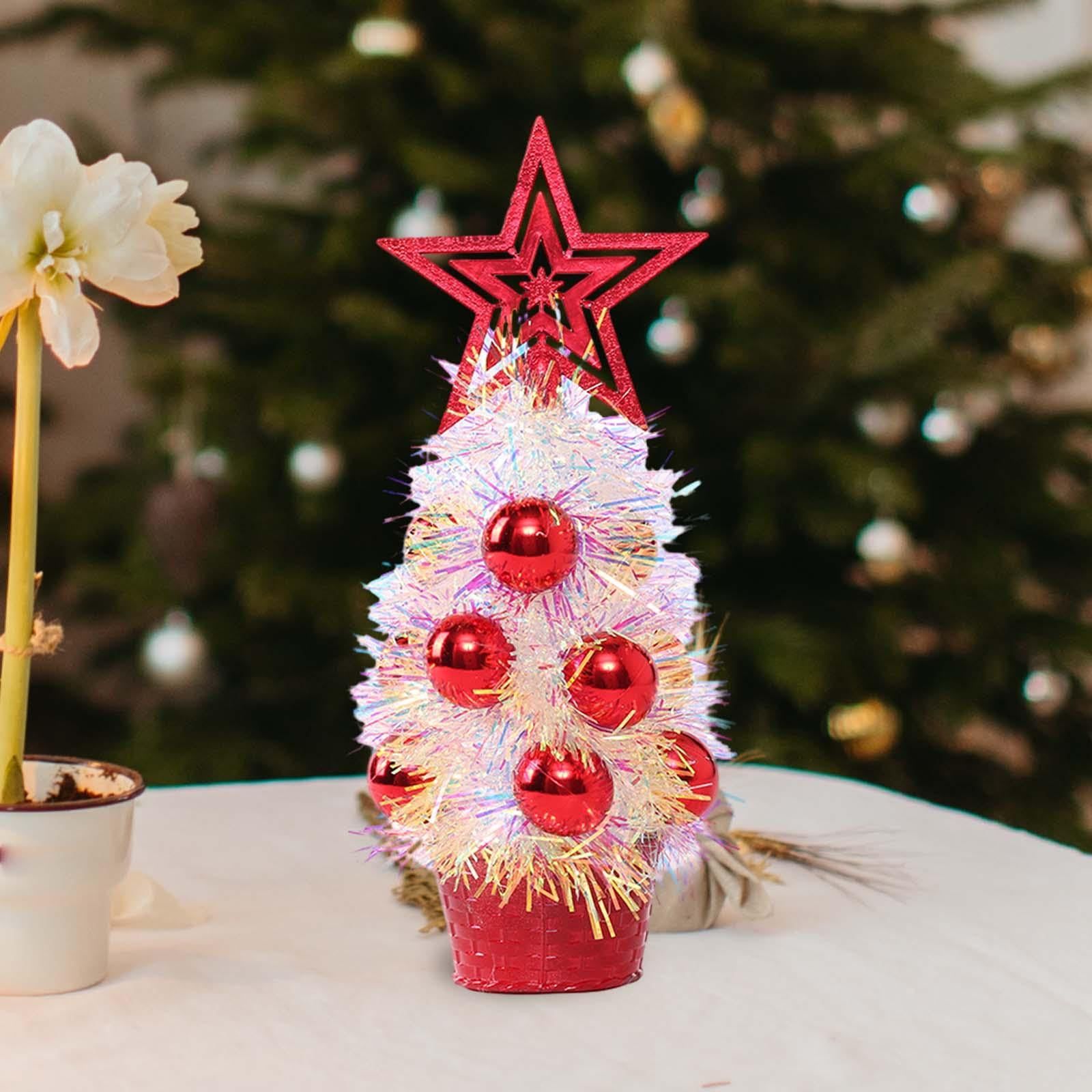 Tabletop Christmas Tree Mini Christmas Tree Christmas Ornament Crafts for Living Room Desktop Bedroom Holiday Home Decor