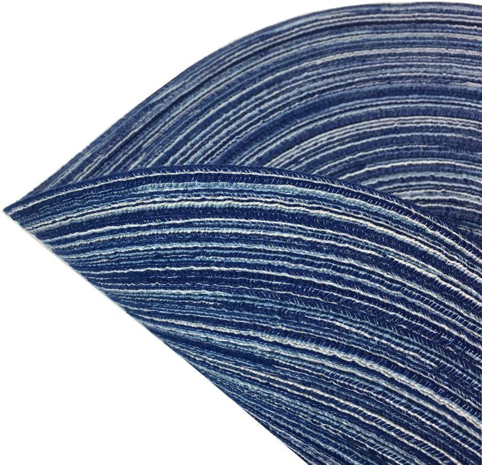 2pcs Circular woven placemat, dining table mat, natural woven heat-resistant placemat, household woven non slip washable placemat