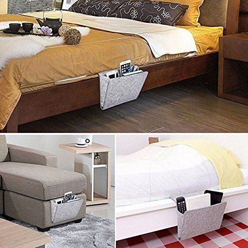 Bedside Caddy,Bed Storage Organizer Hanging Bag Holder,Magazine Book Phone Tablet Cables Remote for Home Dorm Bed Sofa