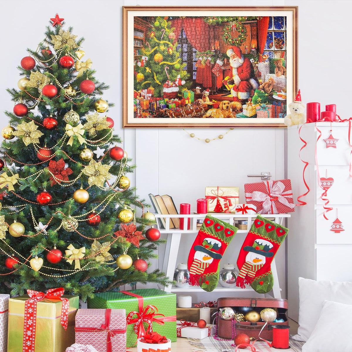 Christmas Holiday Advent Calendar, Puzzle Retro Educational Toys, Winter Holiday Puzzle Christmas Surprise Gift for Kids and Adults