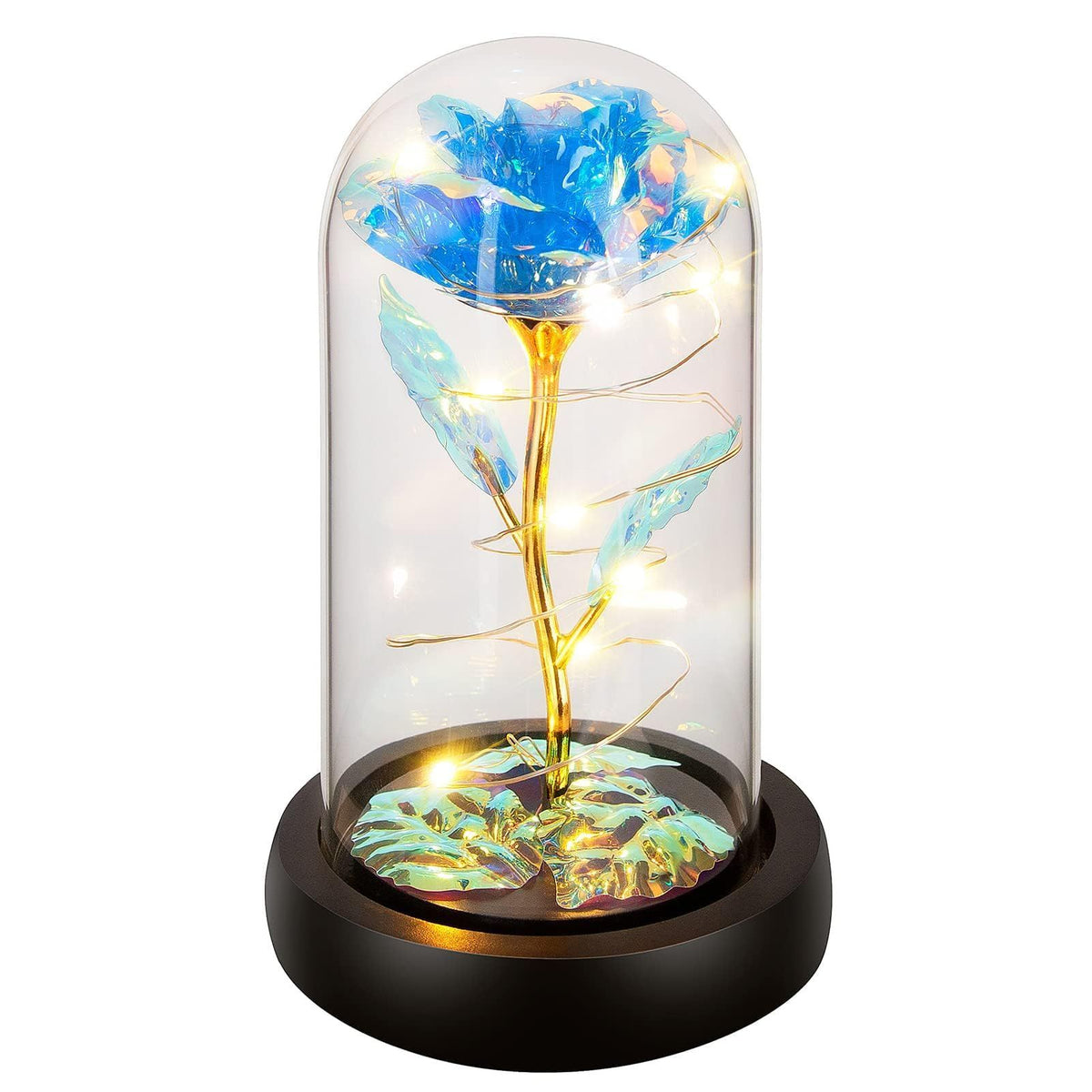 Childom Birthday Gifts for Women,Christmas Rose Gifts for Women,Womens Glass Rose Gifts,Light Up Rose Flowers in Glass Dome