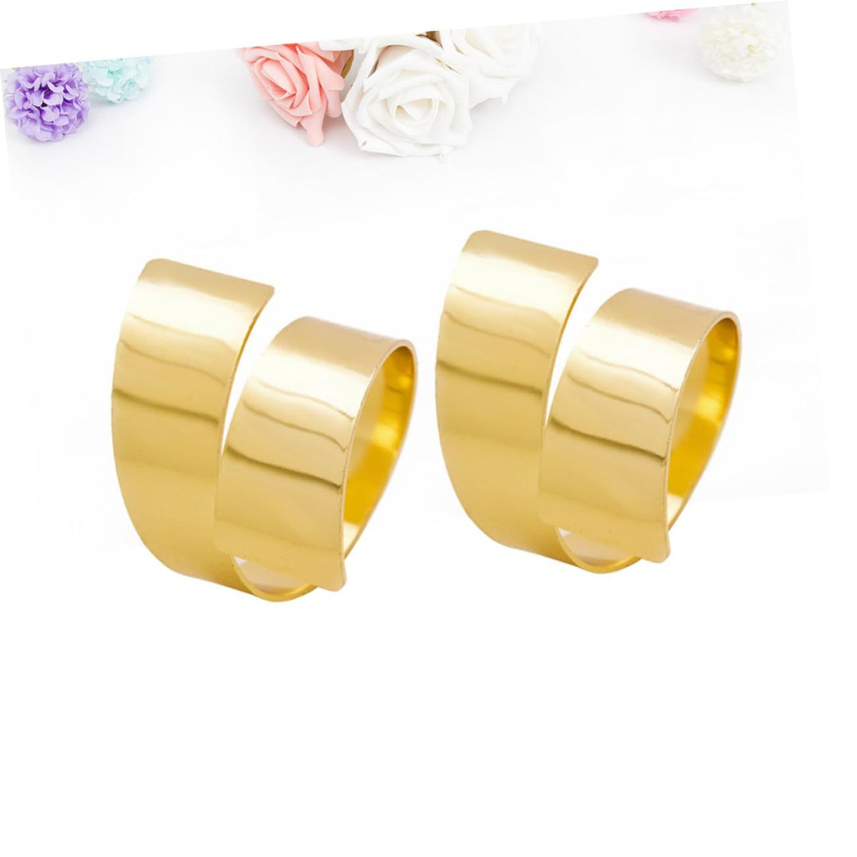 2pcs Napkin decoration ring, circular napkin holder, napkin ring, dinner napkin ring, tableware, banquet alloy accessories