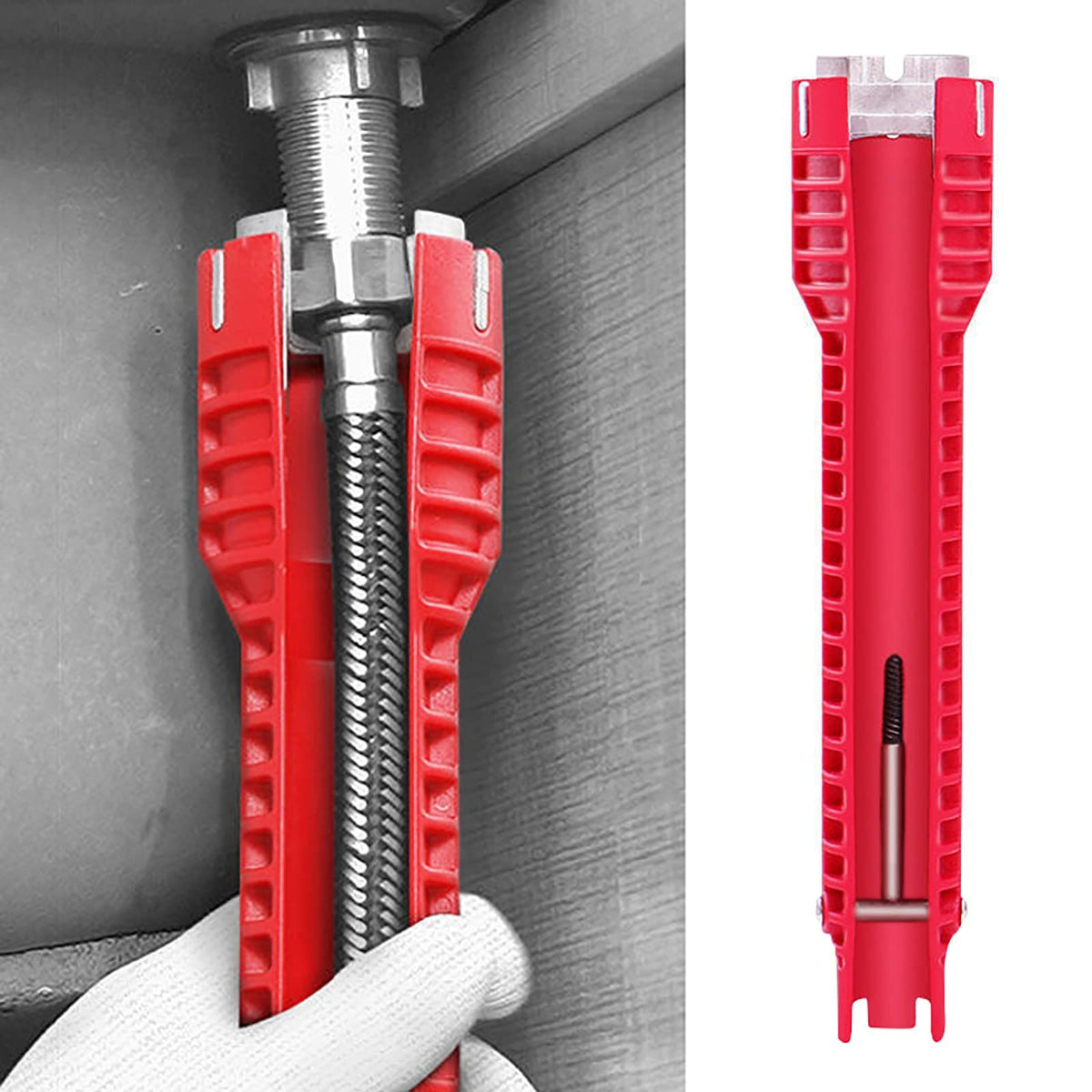 8 in 1 Multifunctional Sink Bathroom Wrench, Plumbing Installation Tool Household Water Pipe Faucet Washing Basin