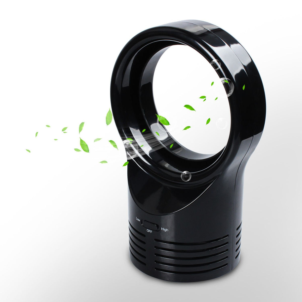 2 pcs Bladeless Desk Fan, Portable Quiet Office Fan, 2 Speeds, Easy to Clean, Small Tabletop Personal Fan for Office