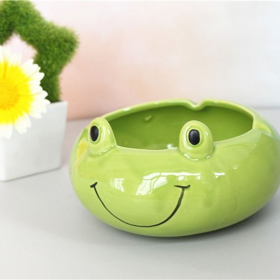Multi Ceramics Animal Ashtray Flowerpot Home Decor-Frog Ashtray Creative Large Coffee Table Vehicle Car Ashtray  Mini Ashtray