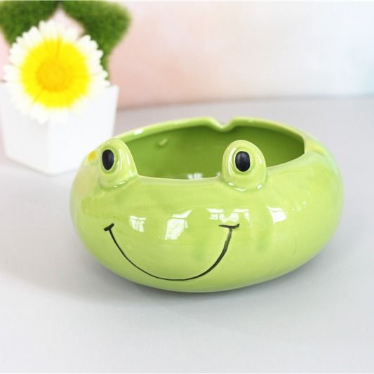 Multi Ceramics Animal Ashtray Flowerpot Home Decor-Frog Ashtray Creative Large Coffee Table Vehicle Car Ashtray  Mini Ashtray