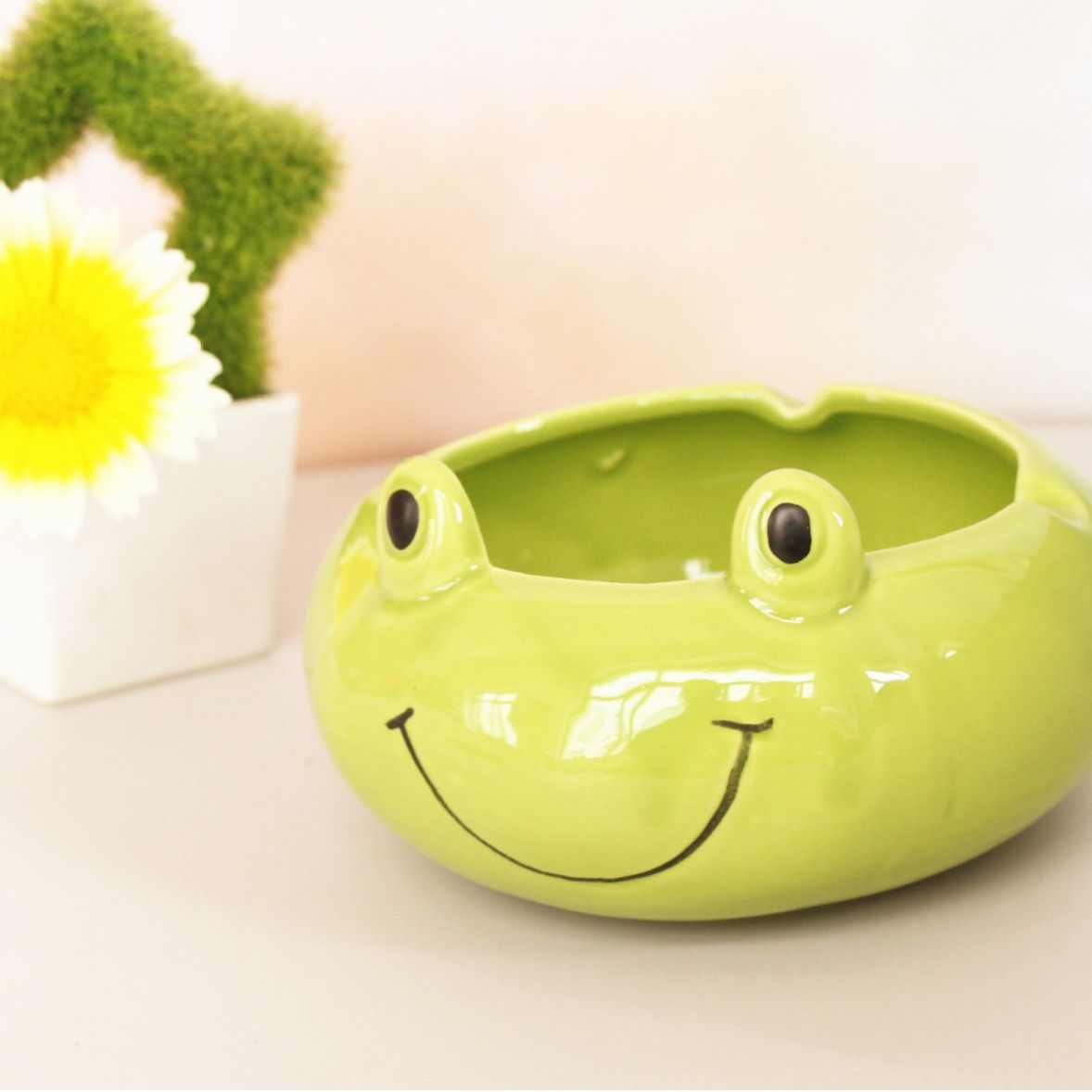 Multi Ceramics Animal Ashtray Flowerpot Home Decor-Frog Ashtray Creative Large Coffee Table Vehicle Car Ashtray  Mini Ashtray
