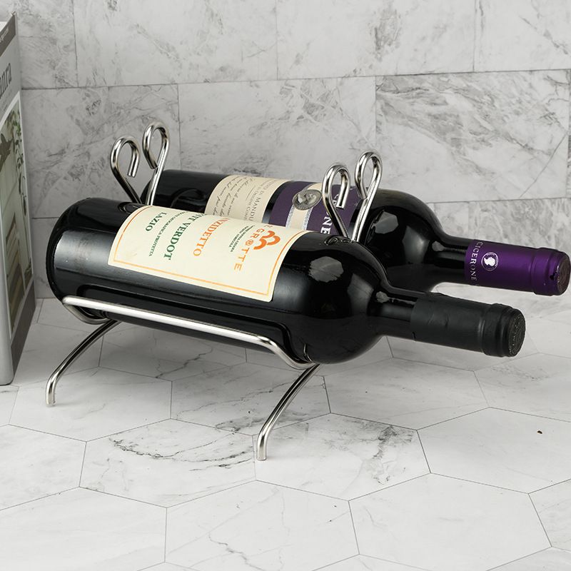 Wine Rack 2 Stainless Steel Wine Bottle Racks, Red Wine Shelf, Red Wine Display Shelf, Waterproof and Rust Proof