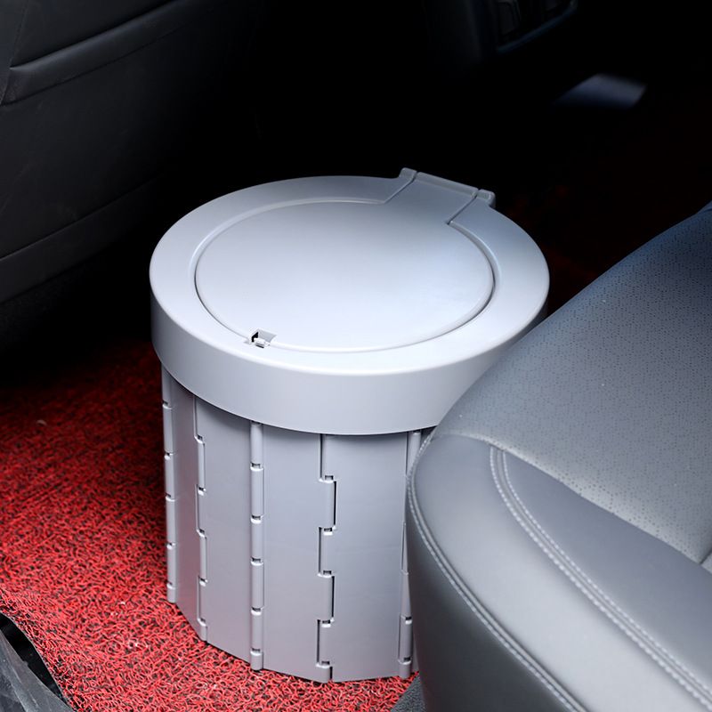 Premium Portable Toilet with Lid, Folding Car for Kids Adults Outdoor Travel Emergency Toilet for Camping, Hiking, Long Trips