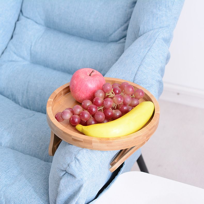 Side Tables Natural Bamboo Sofa Armrest Clip-On Tray, Ideal for Remote/Drinks/Phone (Round)
Sofa Arm Clip Tray