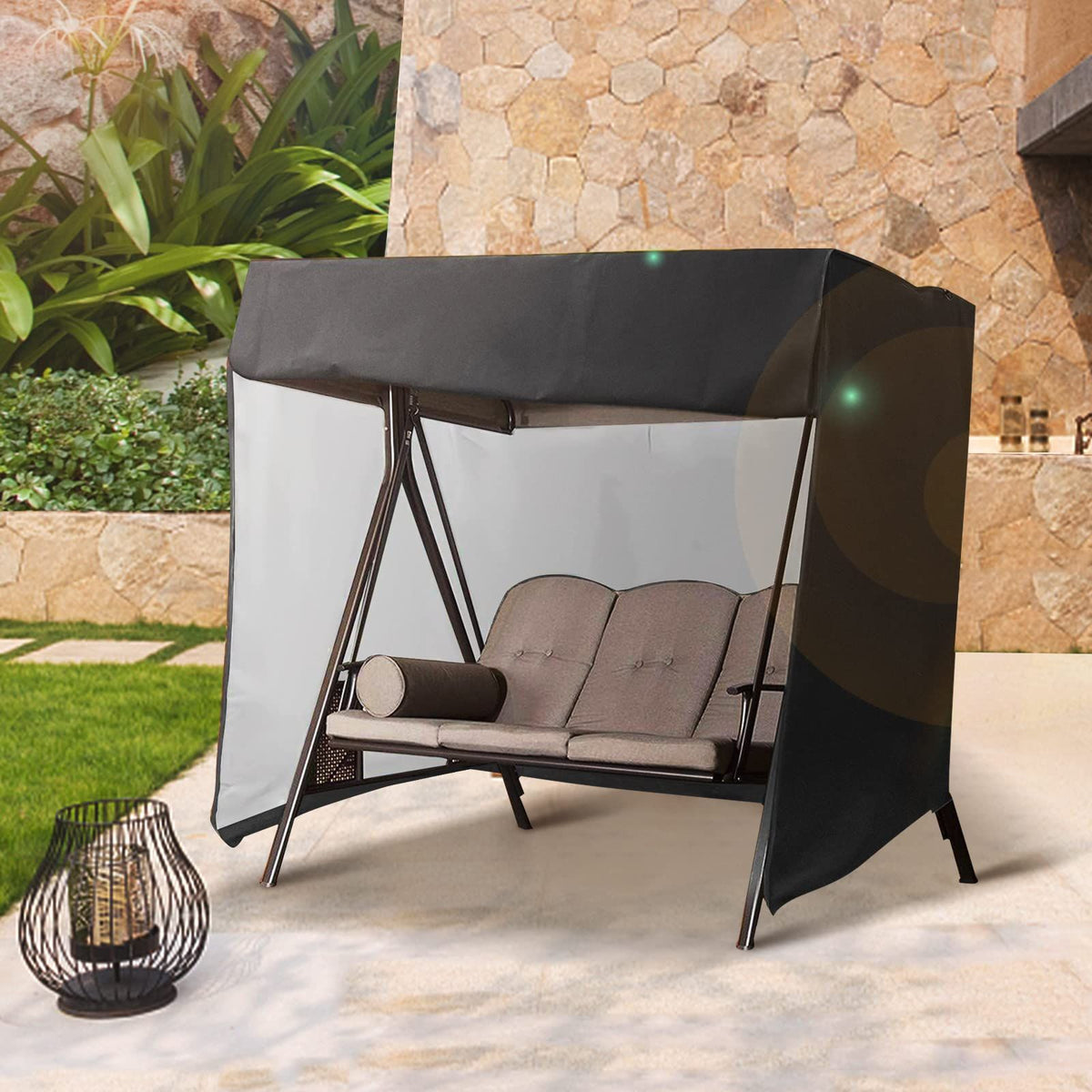Outdoor Swing Cover Seater Waterproof,Swing Cover 87x49x67 Inch, Porch Swing Cover for Outdoor Furniture, Durable Waterproof