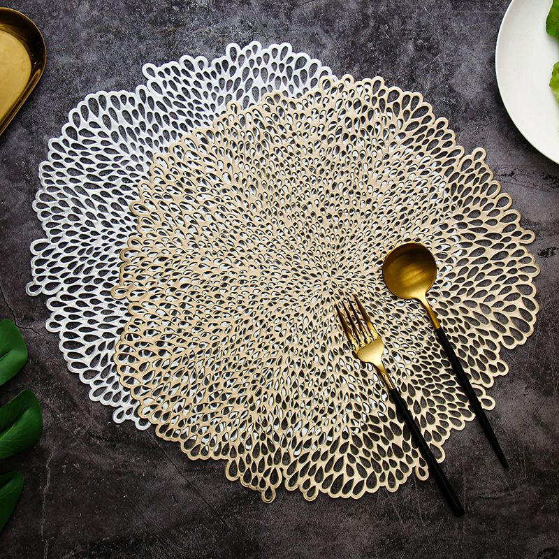 Pressed Vinyl Placemat Set of 2, Kitchen and Dining Table Mats, Special Occasion, Wedding, Everyday, Holiday Table