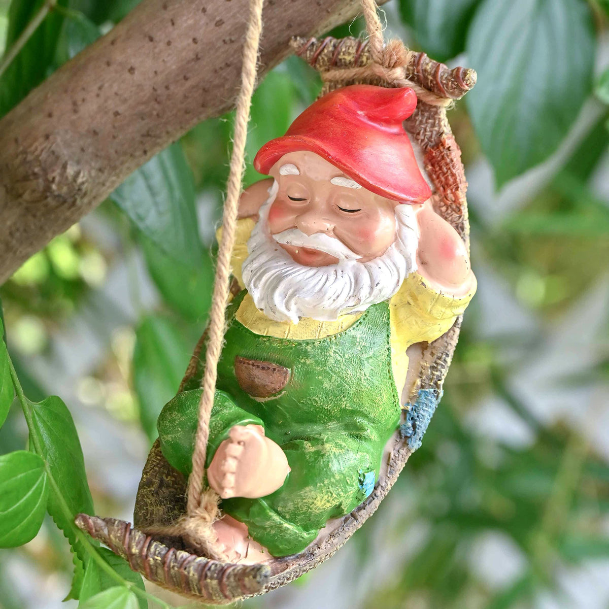 Garden Gnome Statues, Tree Ornaments Figurines for Stump Branch Lawn Patio Decor, Ideal Gift for Spring, Birthday and Mom