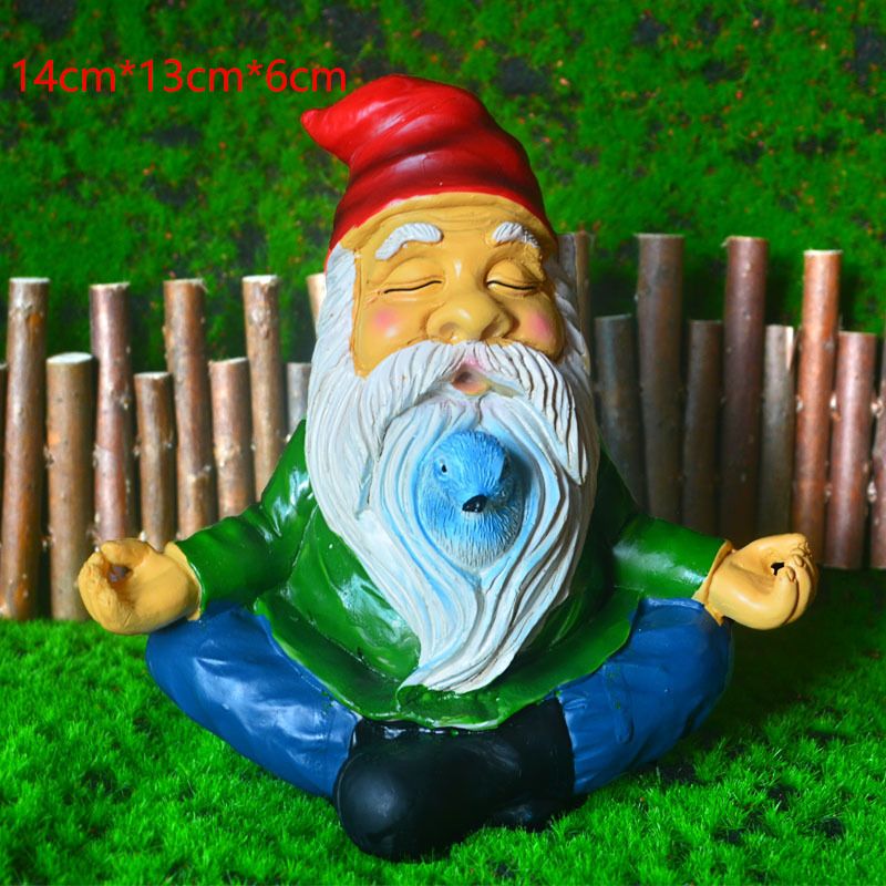 Gnome with Hat and Bird Decorated, Garden Decorations Statues,Decor for Lawn Ornaments, Resin Garden Figurines (Gnome with Birds