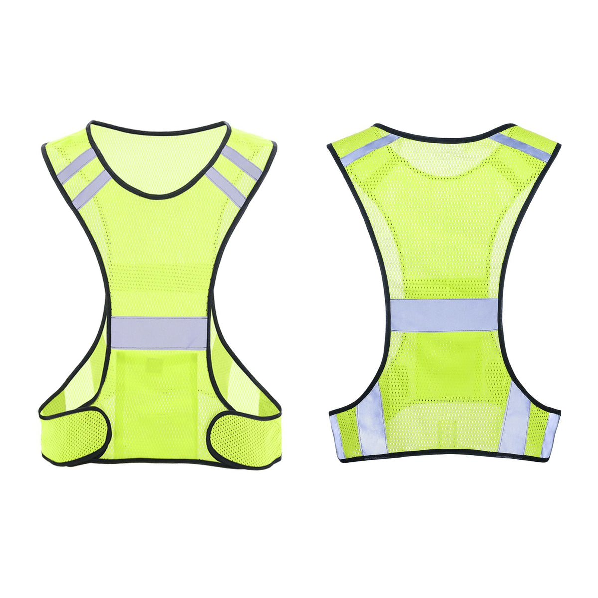 Reflective Night Running Vest with Adjustable Strap&Breathable Holes, Ultrathin Lightweight Safety Vest with 360° High Visibility