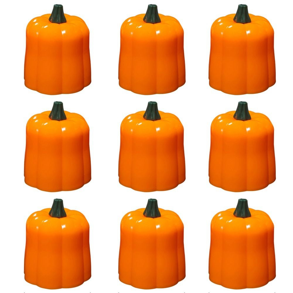 12 Pcs Pumpkin Candle Light Decoraciones Halloween Pumpkin Lantern Battery Tea Lights Lighted Jack House Ornaments Small