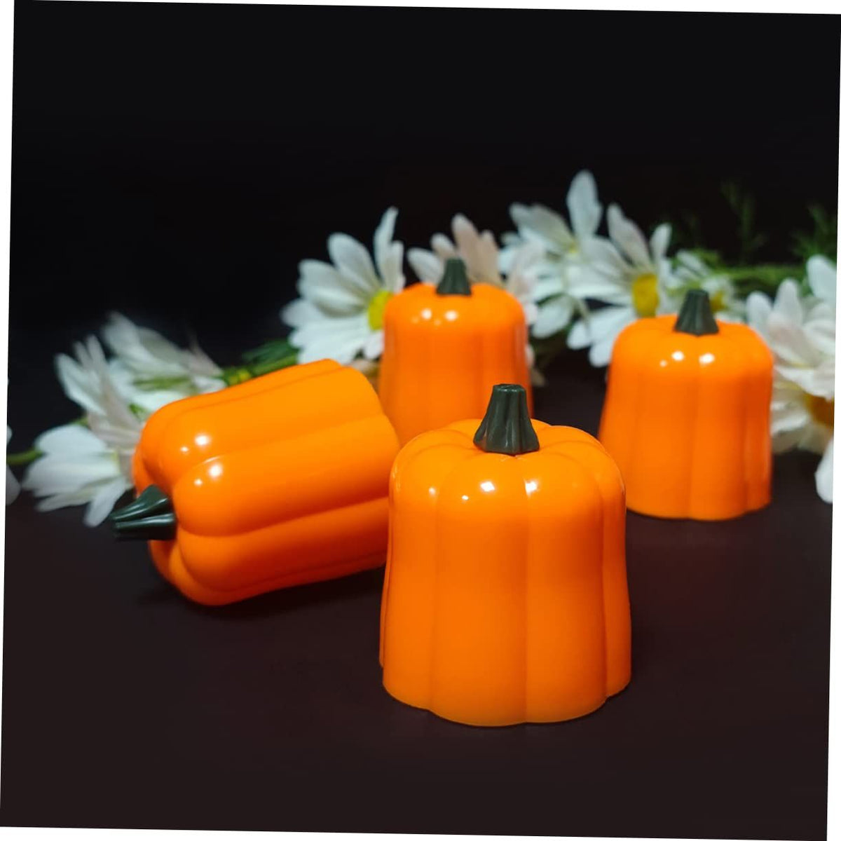12 Pcs Pumpkin Candle Light Decoraciones Halloween Pumpkin Lantern Battery Tea Lights Lighted Jack House Ornaments Small
